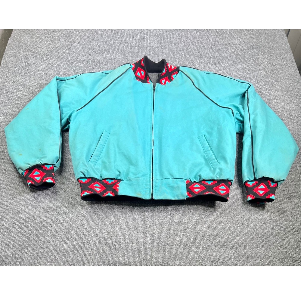 Canyon guide Outfitters Blanket lined Jacket Men's XL Turquoise Aztec USA